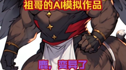 变异的鹿兽人,ai绘图