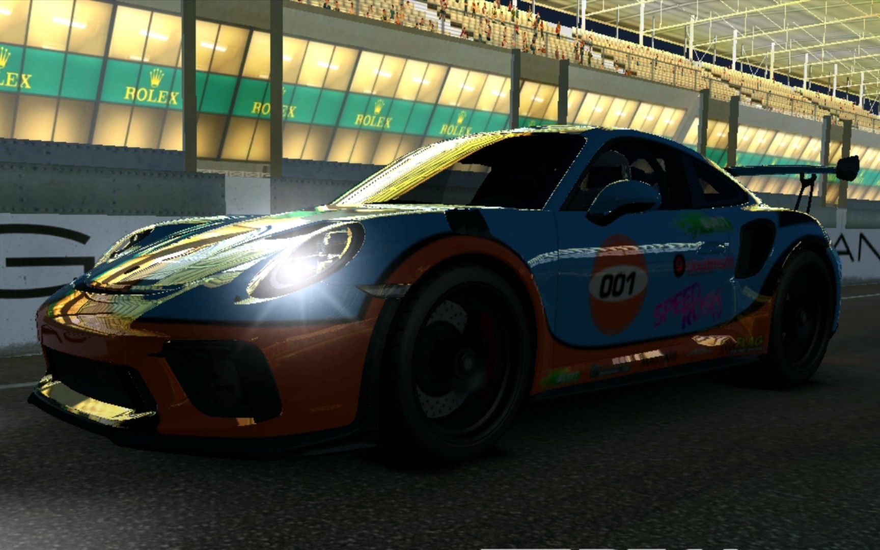 真实赛车3 保时捷911gt3 海湾石油涂装!分层展示