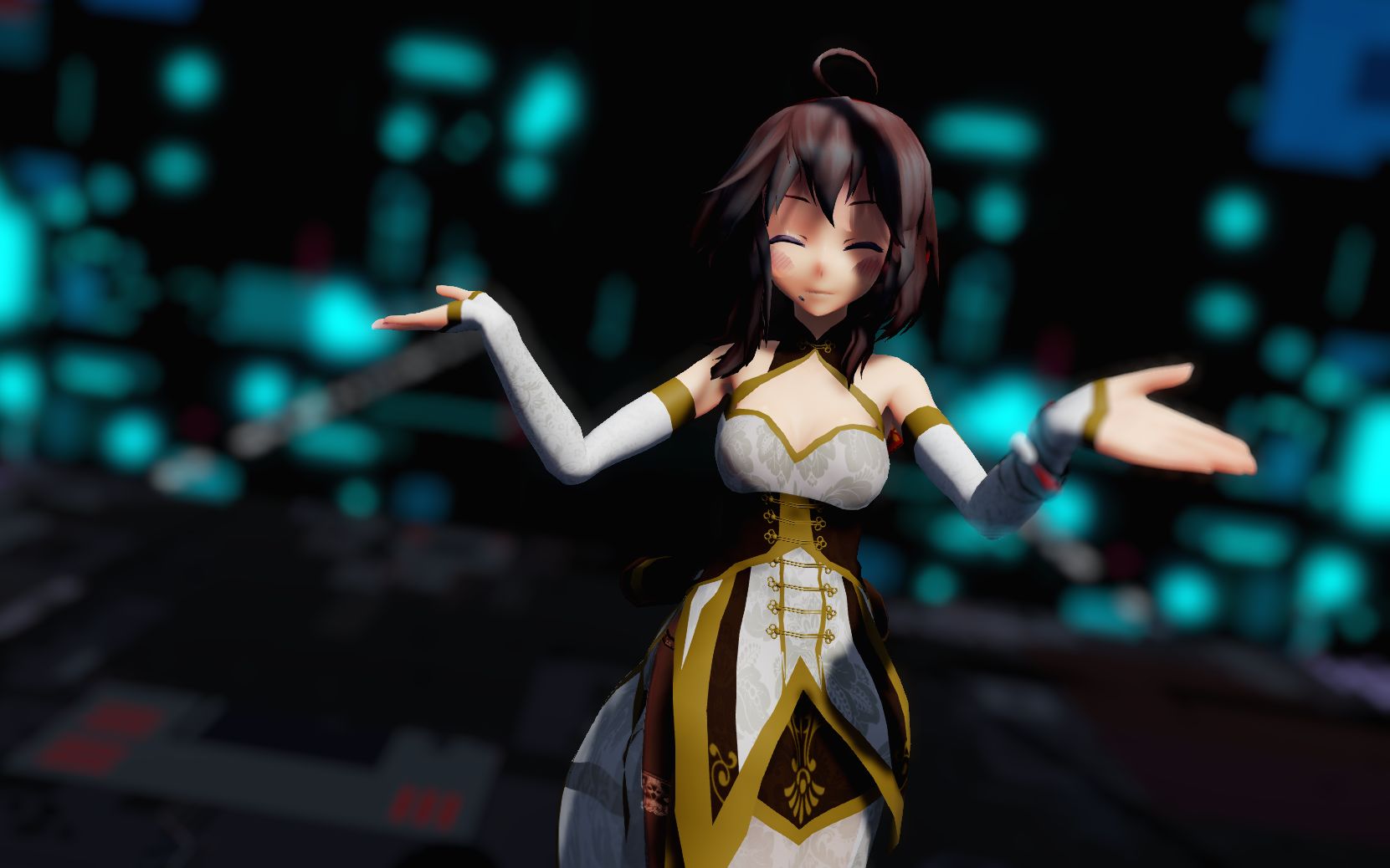 乐正绫彩虹节拍凤凰式旗袍乐正绫