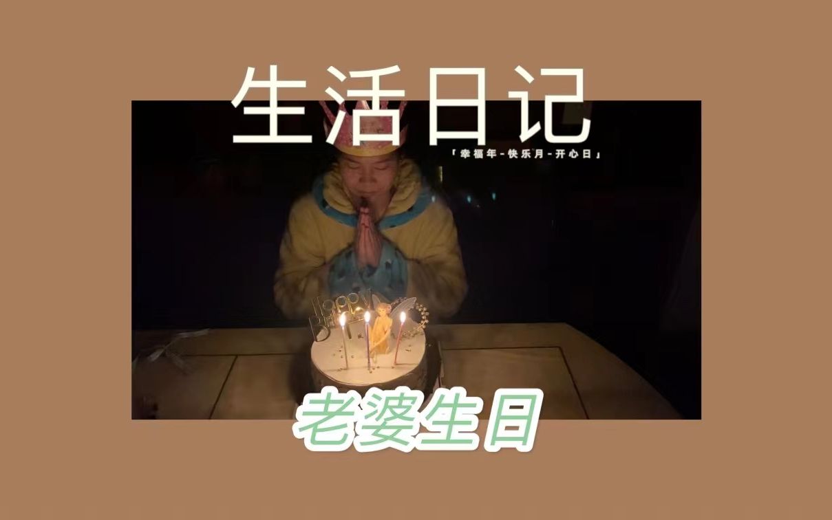 老婆生日快乐,愿你青春永驻,笑口常开.哔哩哔哩bilibili