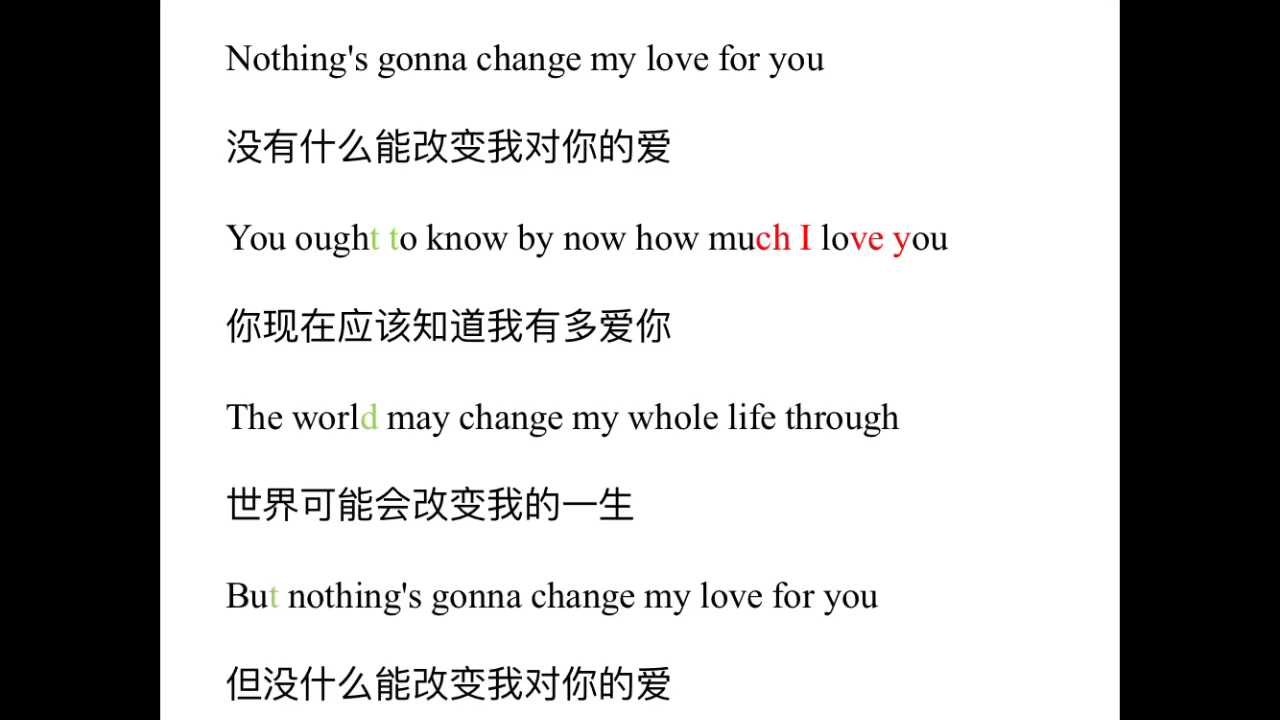 [图]Nothings gonna change my love for you教学