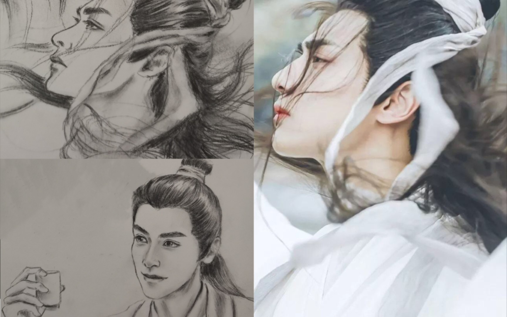 罗云熙】手绘剧照,香蜜沉沉烬如霜夜神大殿名场面合集,谦谦君子,温润