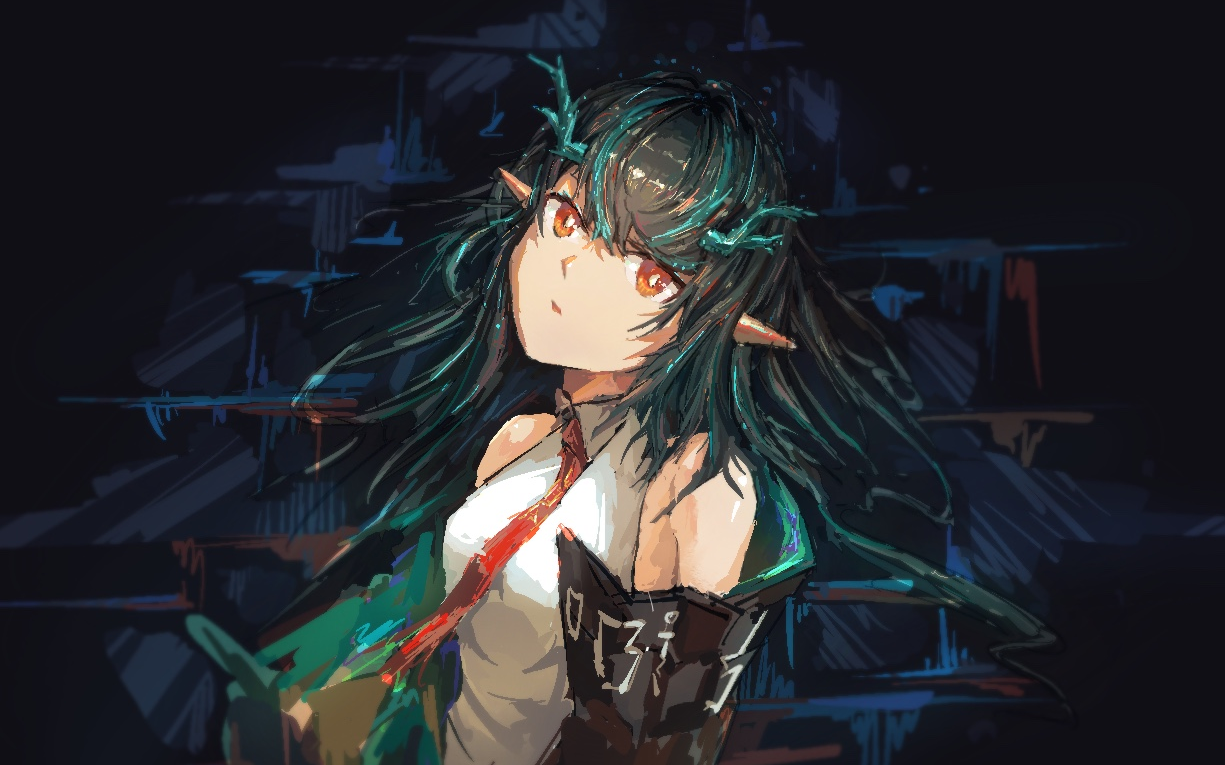 活动作品procreate明日方舟夕ipad绘画过程