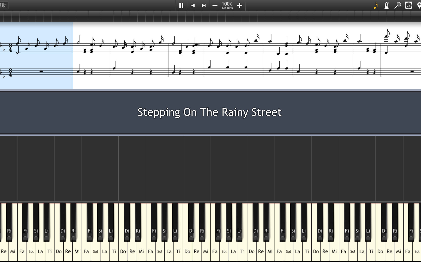 [图]【老吴】【Synthesia】雨中漫步Stepping On The Rainy Street