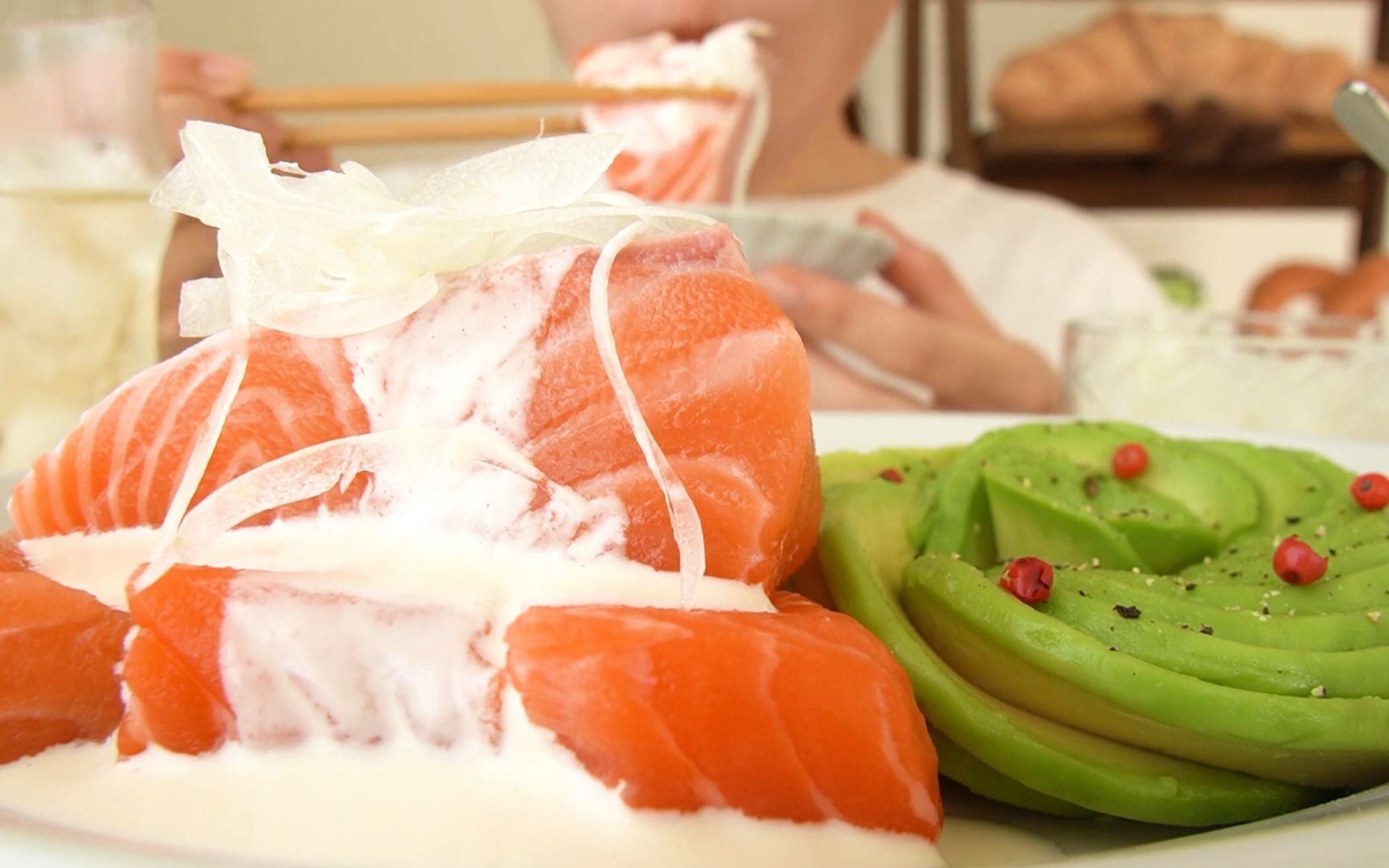 『haname』三文鱼|咀嚼音asmr mukbang