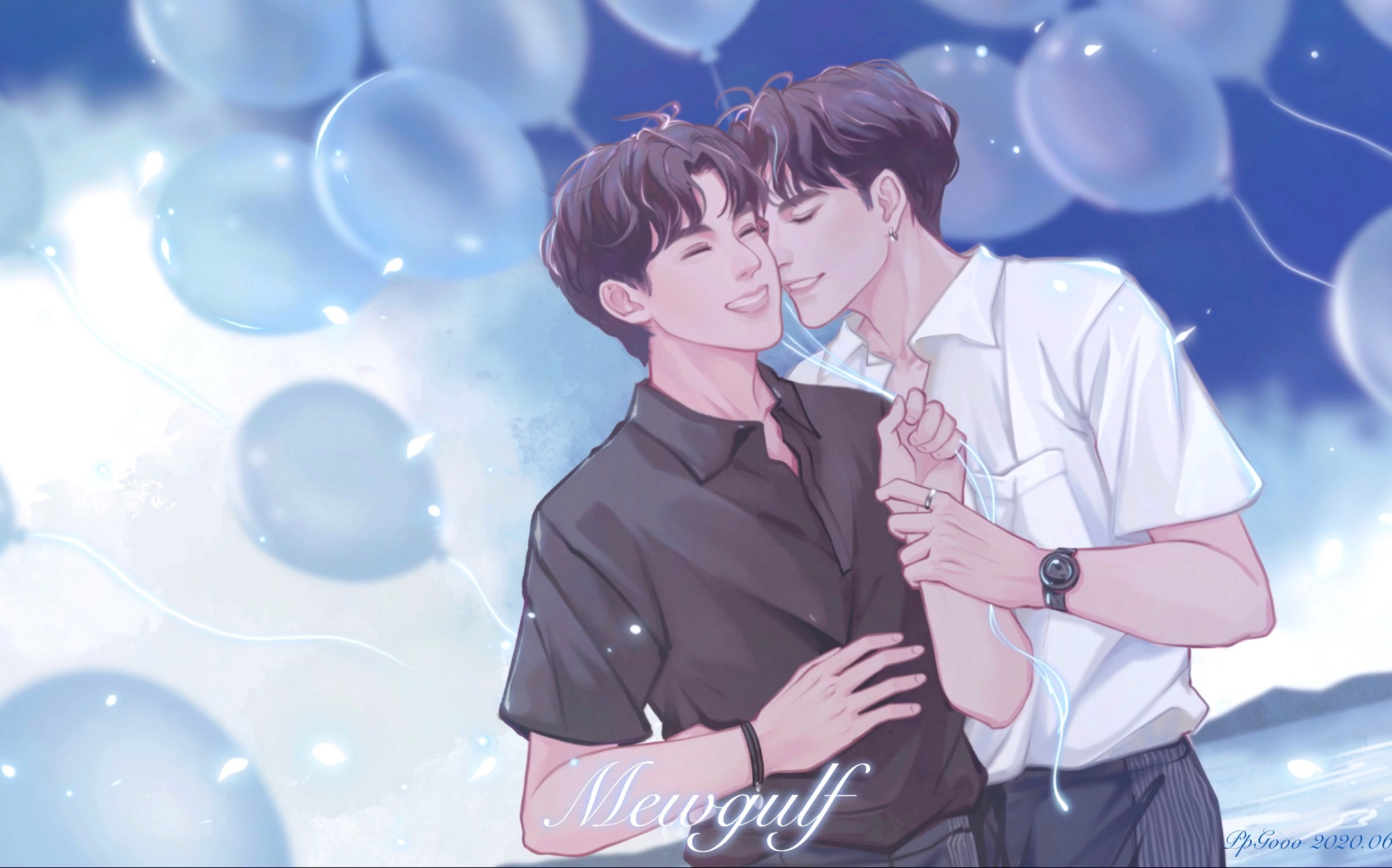 【procreate】mewgulf 蓝色气球_哔哩哔哩 (゜-゜)つロ 干杯~-bili