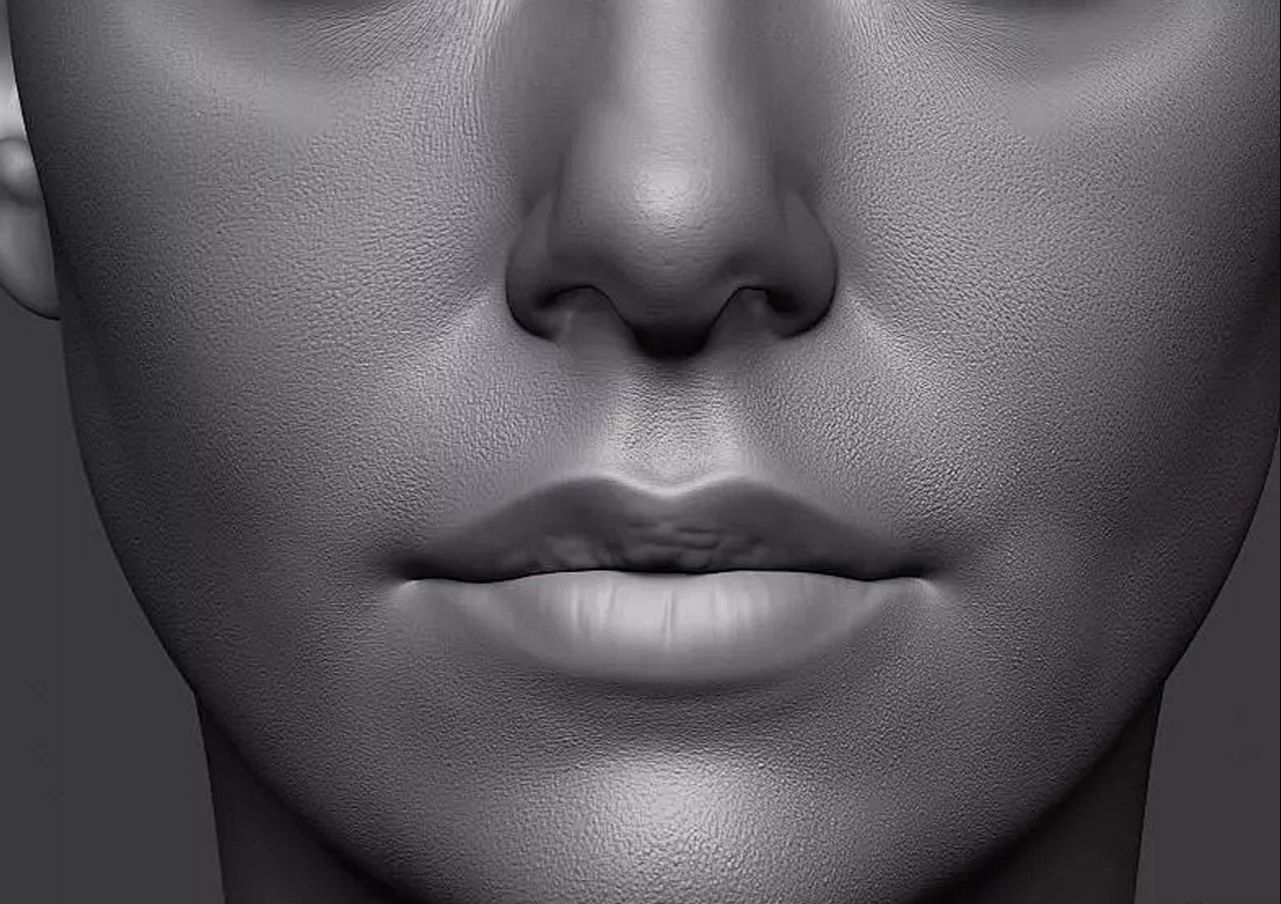zbrush置换贴图制作精细面部皮肤纹理