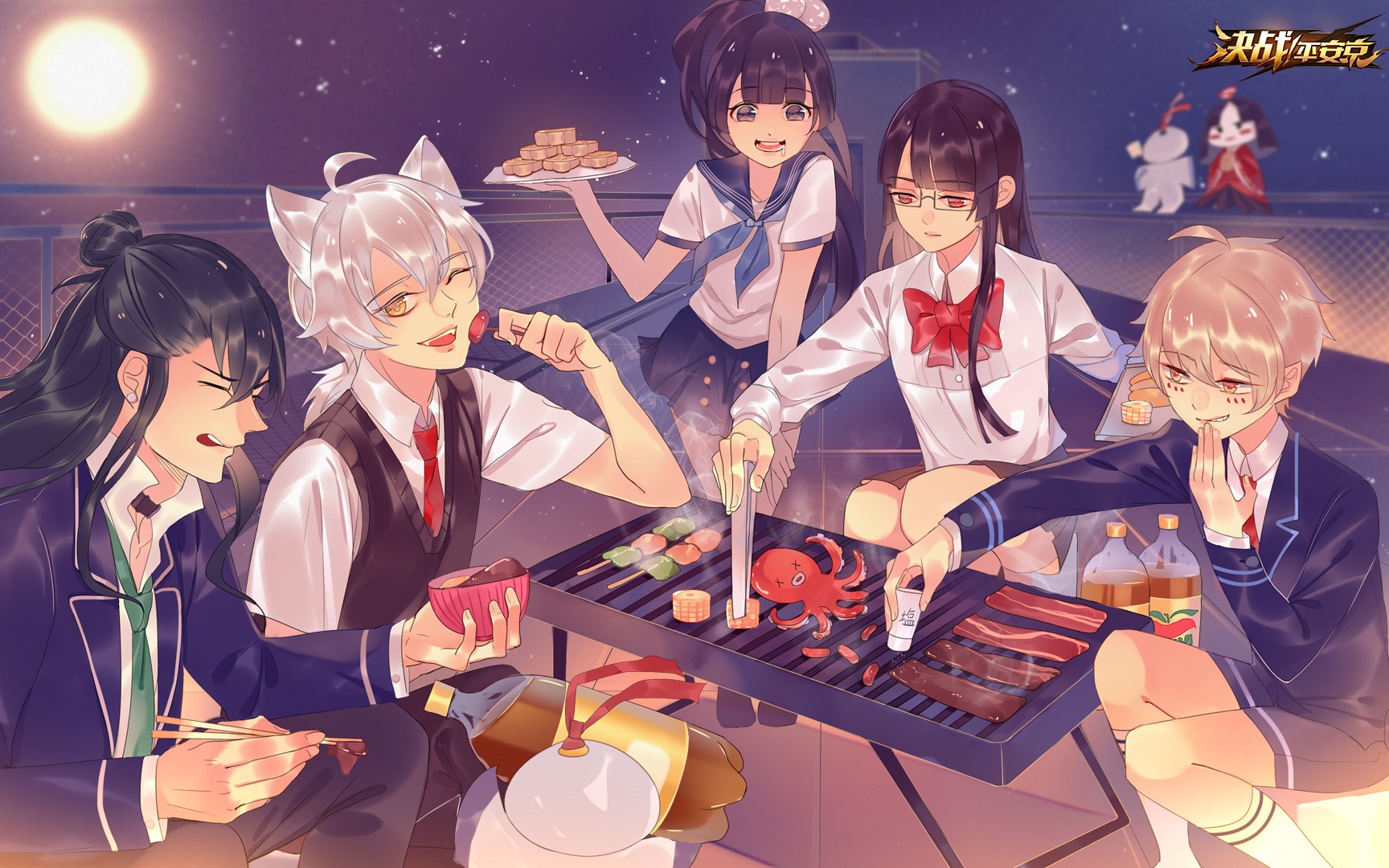 决战平安京当校园里的崽崽们都放学了会发生什么呢