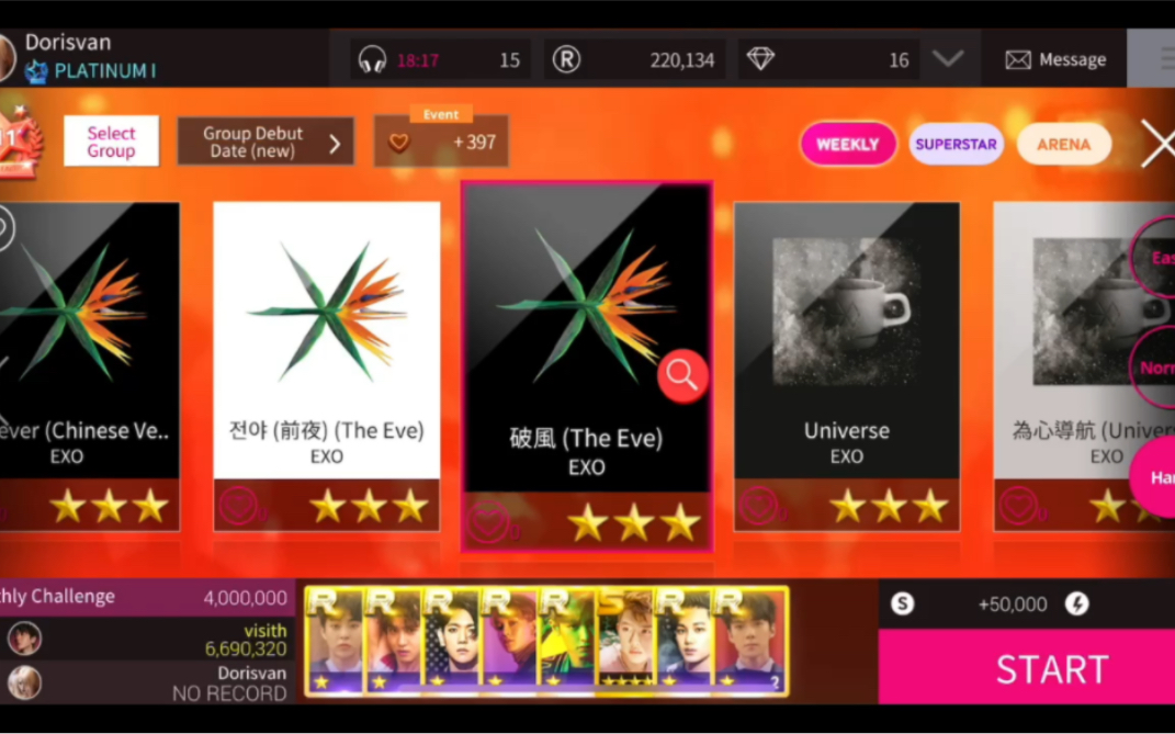 superstar sm(韩服)exo 破风(the eve)hard