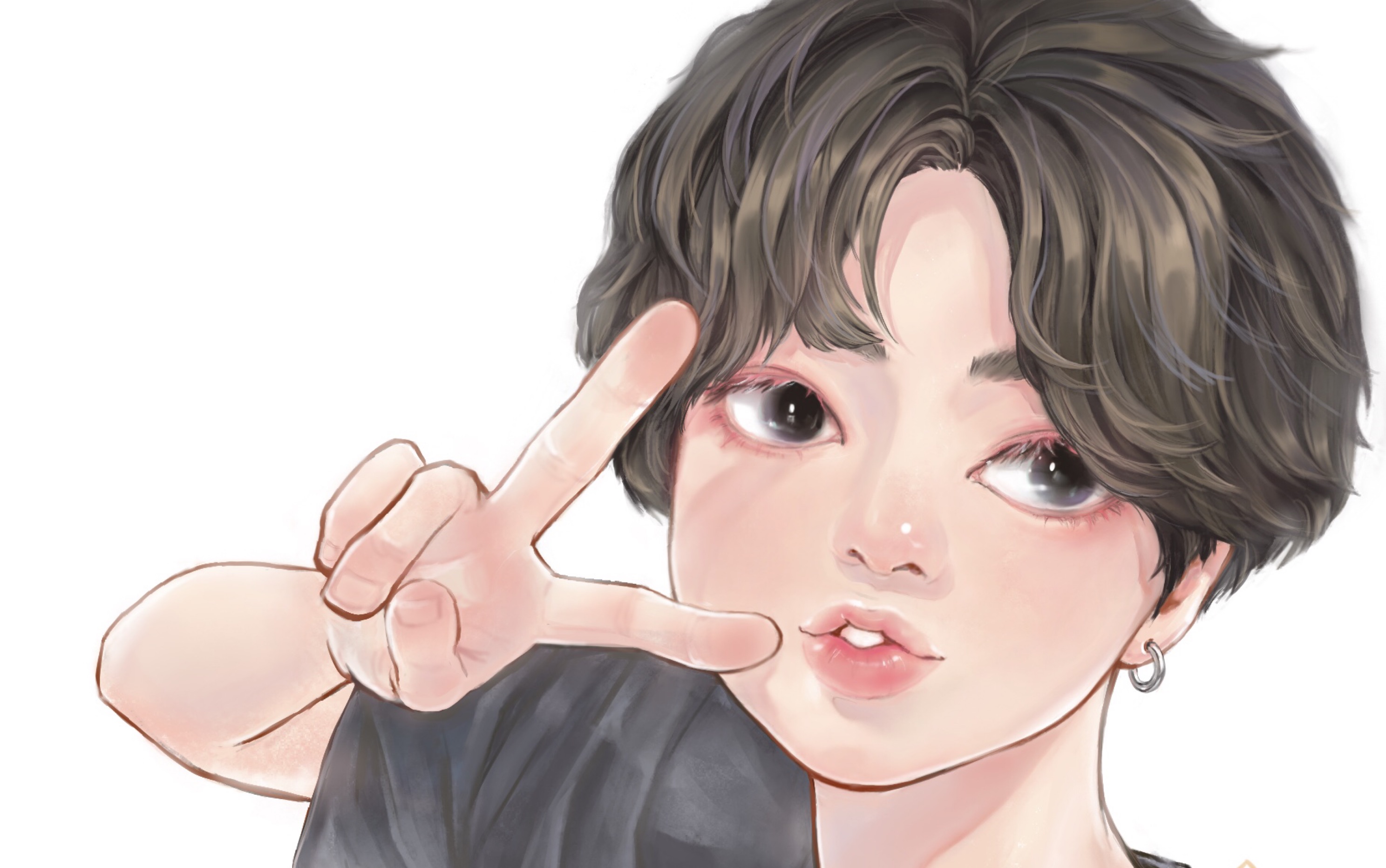 【田柾国】 bts 饭绘/ 可可爱爱果冻唇甜果果