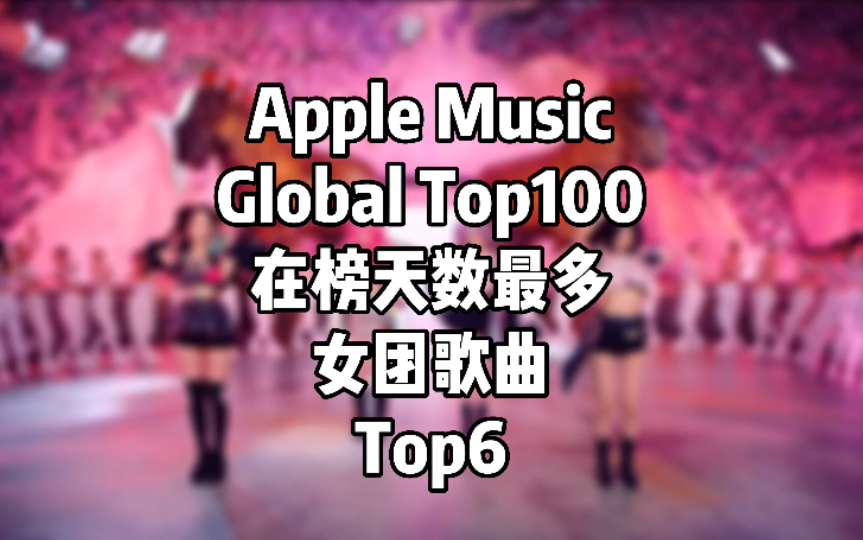 [图]哪家女团海外最火？Apple Music Global Top100 在榜天数最多女团歌曲！芙海外成绩意外的好！有望破墨hylt记录？谁闯美成功？