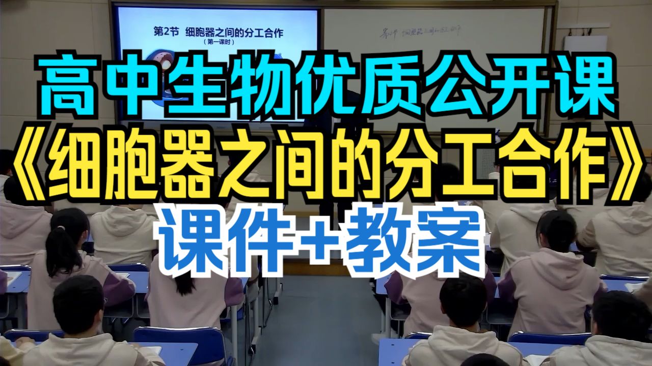 《细胞器之间的分工合作》（第1课时）【省赛获奖课】高中生物优质公开课【课件+教案】-必修一  -熊老师