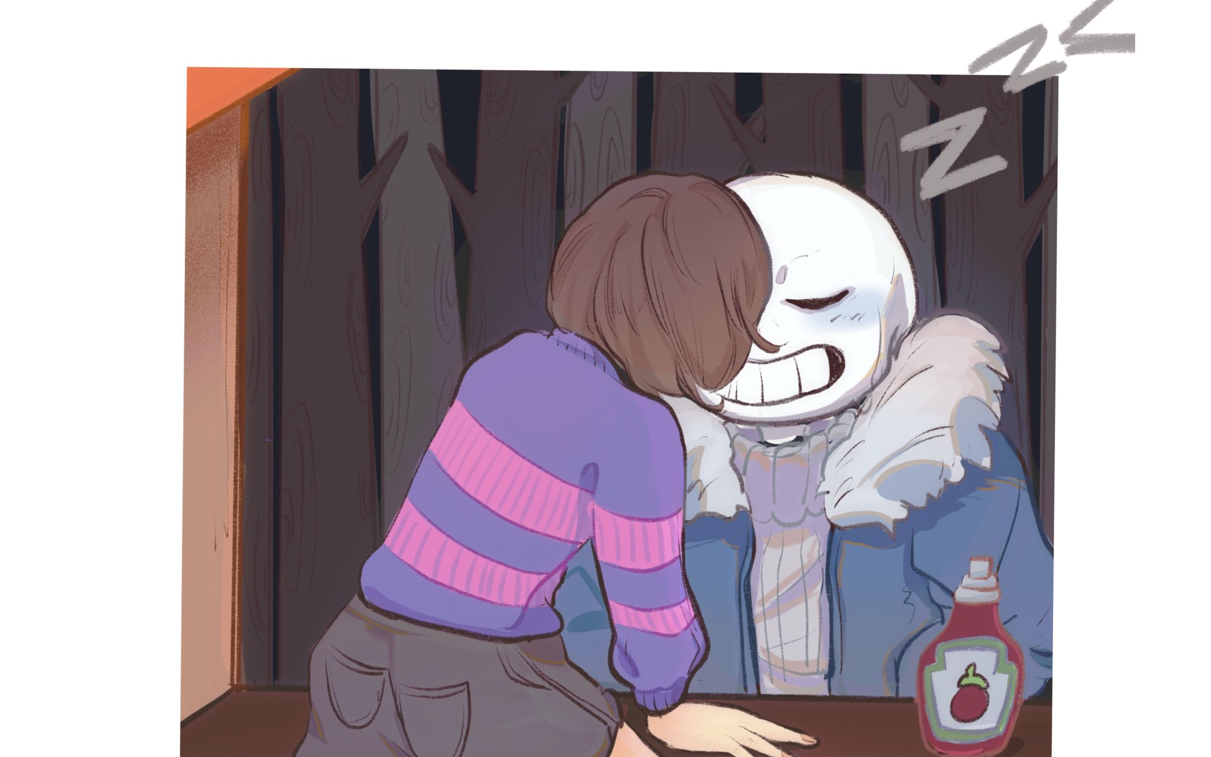 【undertale】当你亲吻了一只大声喊Z的骷髅(绘画过程)哔哩哔哩bilibili