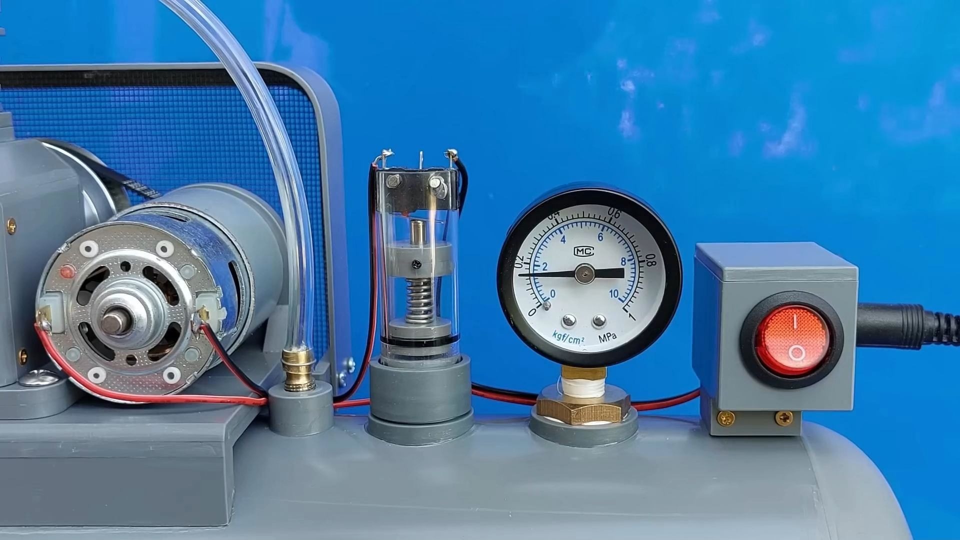 自制pvc迷你空气压缩机