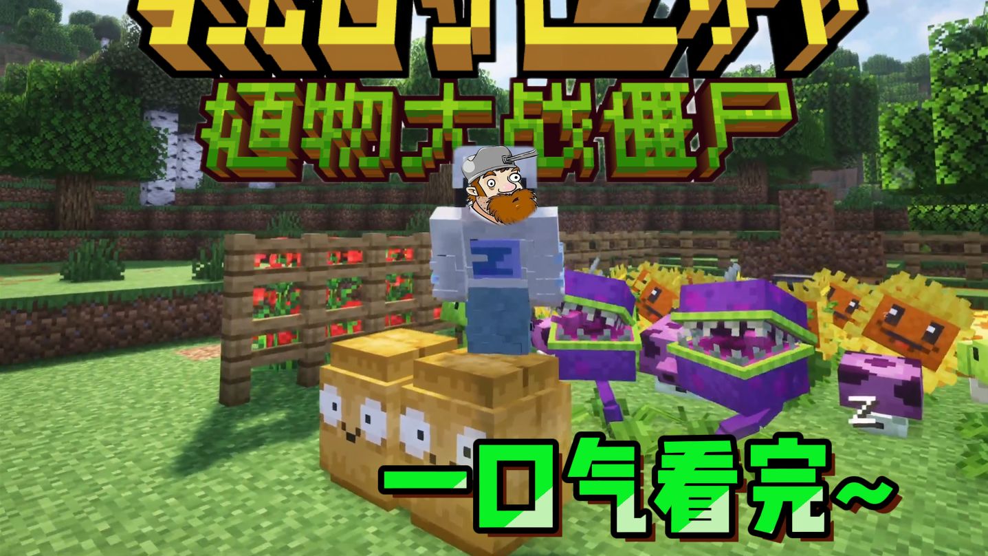 我的世界版植物大战僵尸！！！一口气看完~