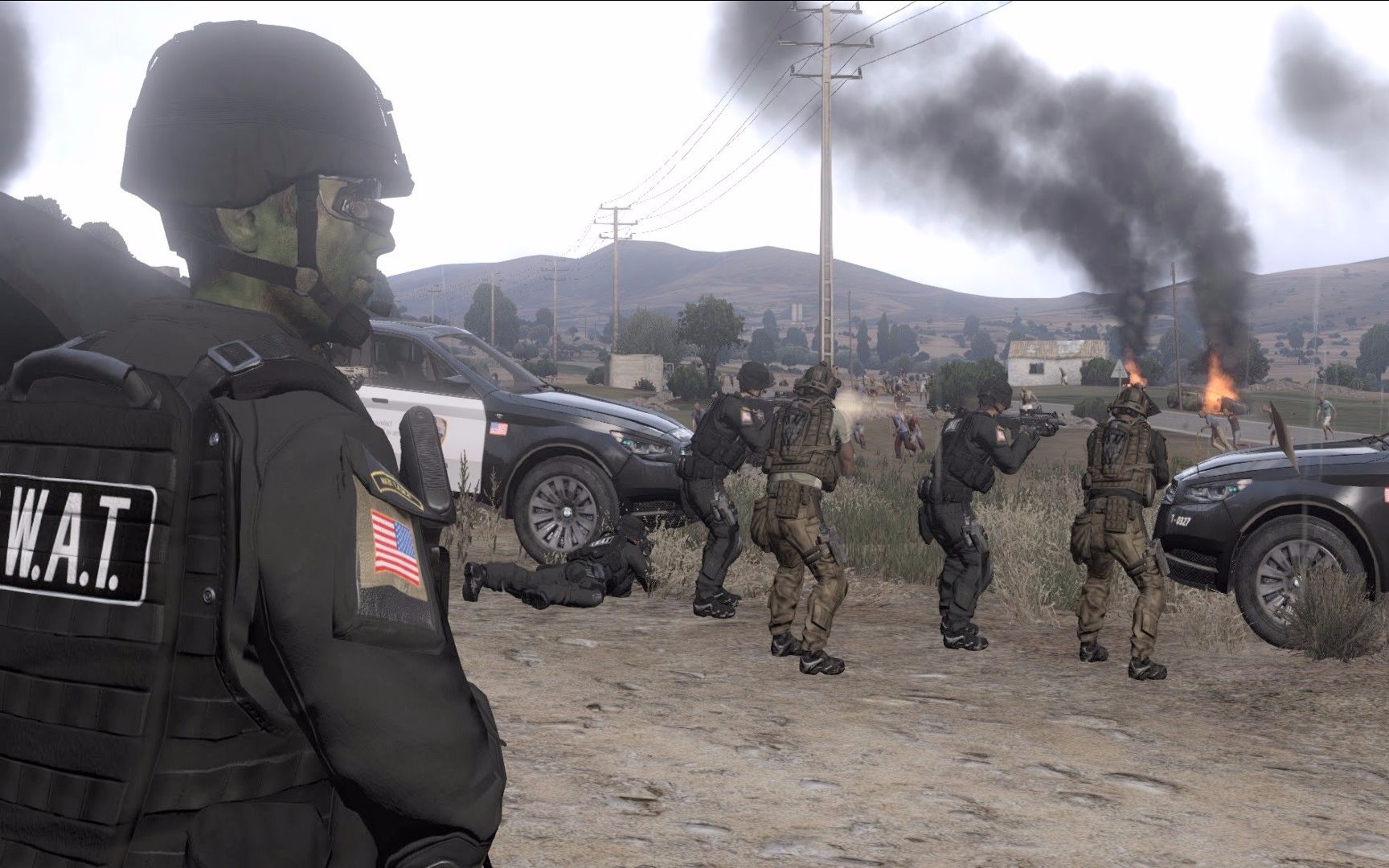 【武装突袭3丧尸微电影】swat特警 vs 僵尸zombies - arma 3