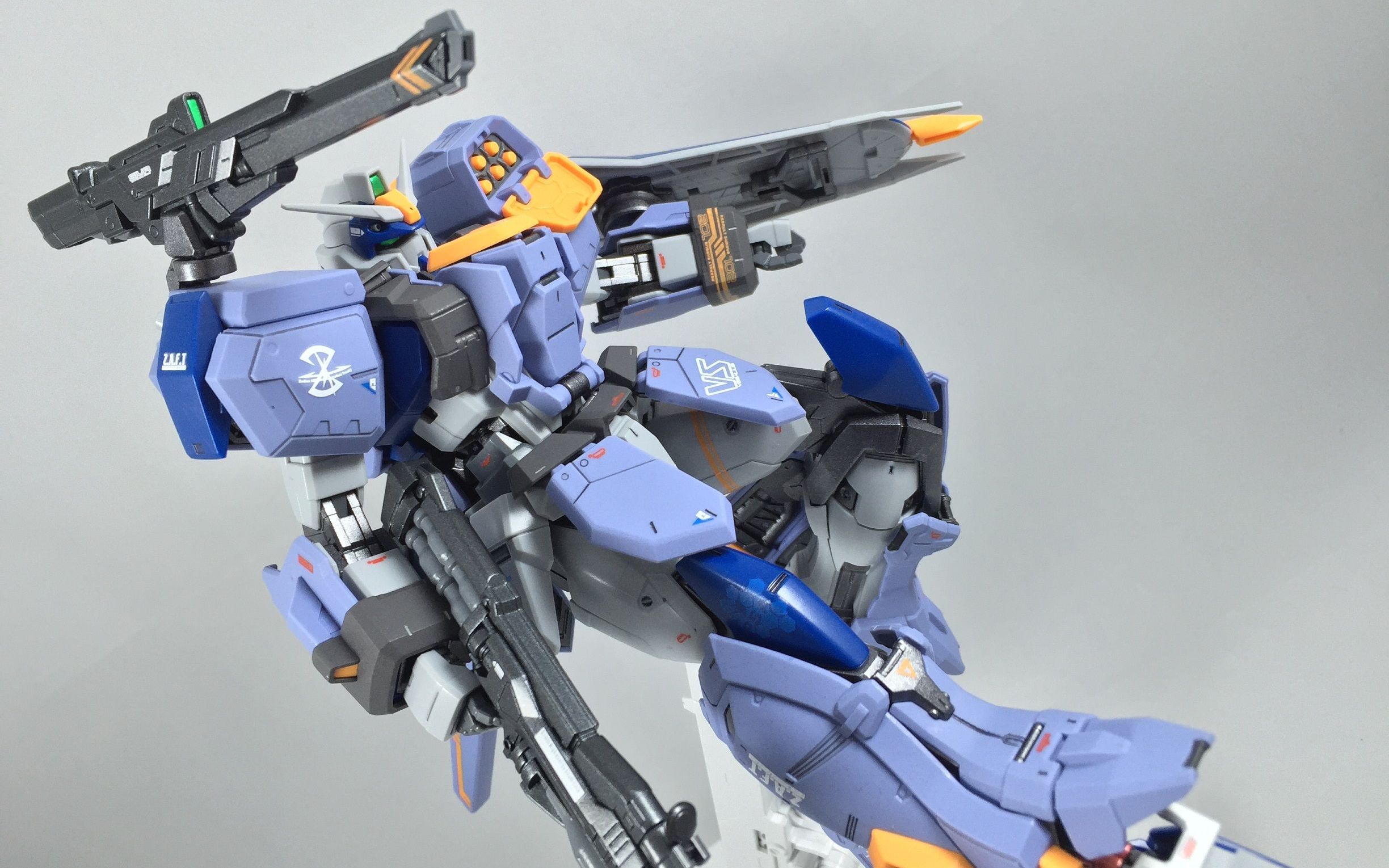 风の速组万代正版mg决斗高达拼装速览ex金属蓝外甲涂装