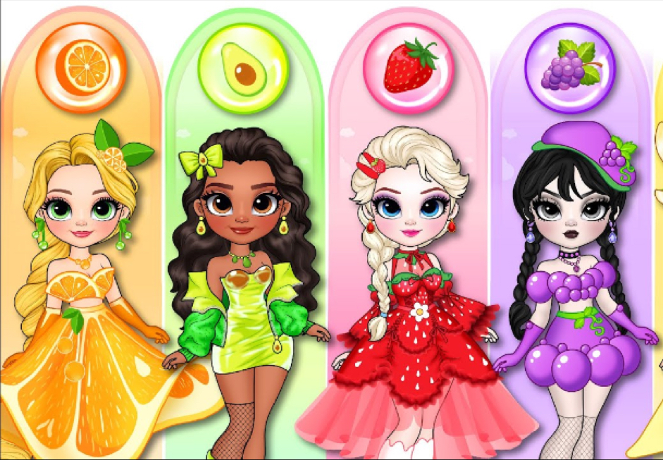 橙子,香蕉,草莓和葡萄礼服,创意又惊艳,公主们谁的装扮更美呢?