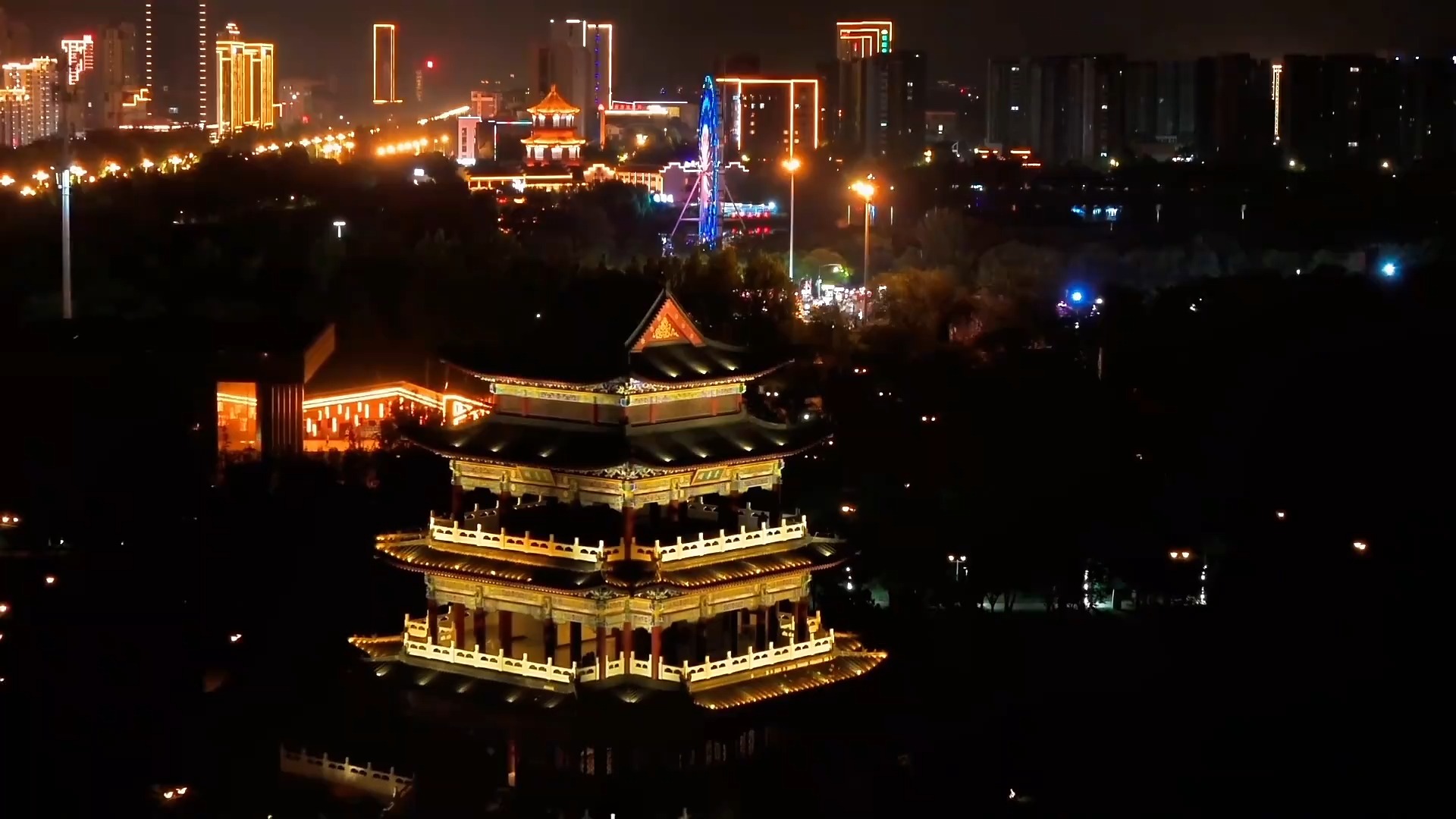 济宁市嘉祥县:曾子广场夜景