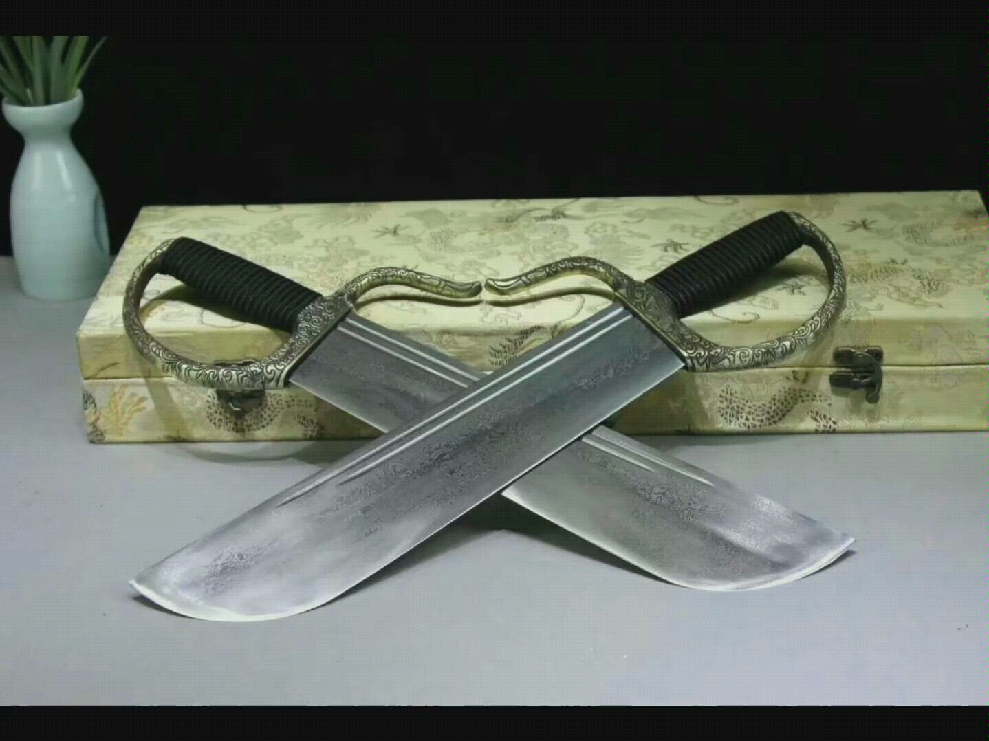 咏春双刀纯铜装 和风堂美术刀剑 龙泉宝剑日本刀 汉剑唐刀 八斩刀