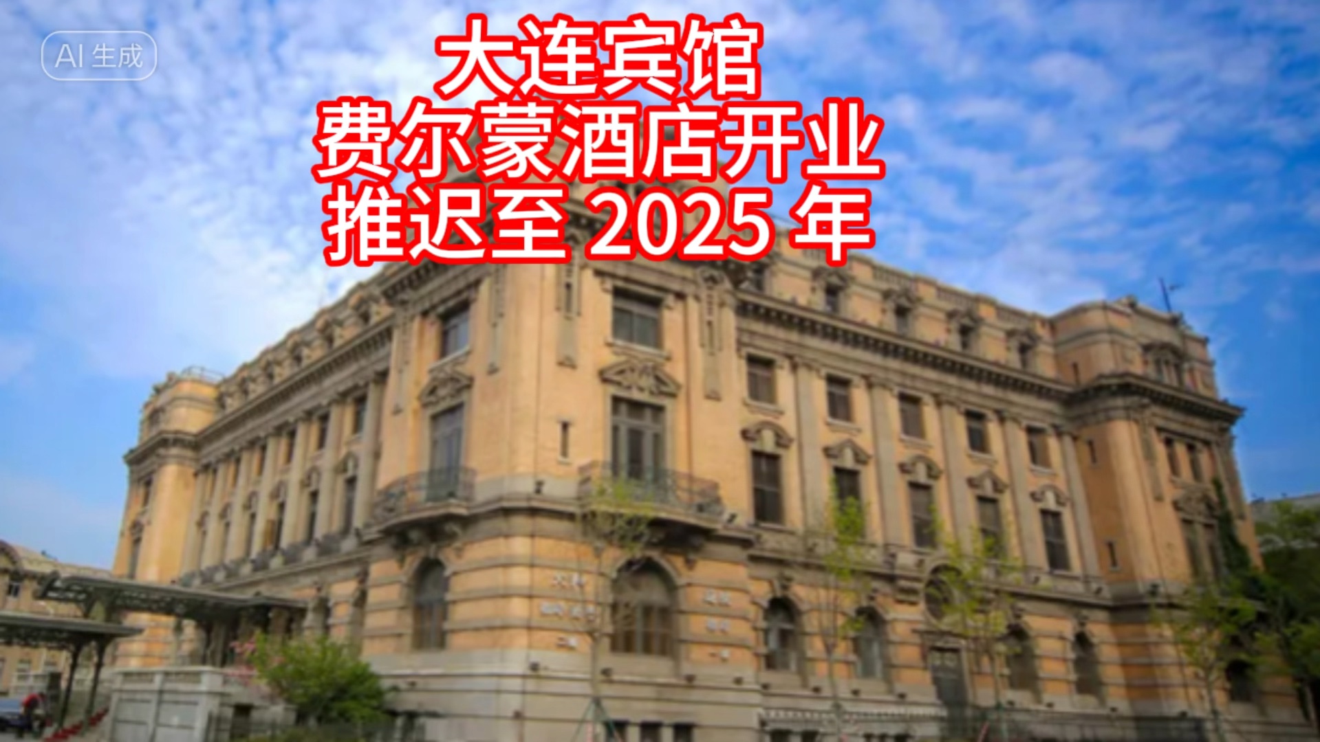 大连宾馆费尔蒙酒店开业推迟至2025年哔哩哔哩bilibili