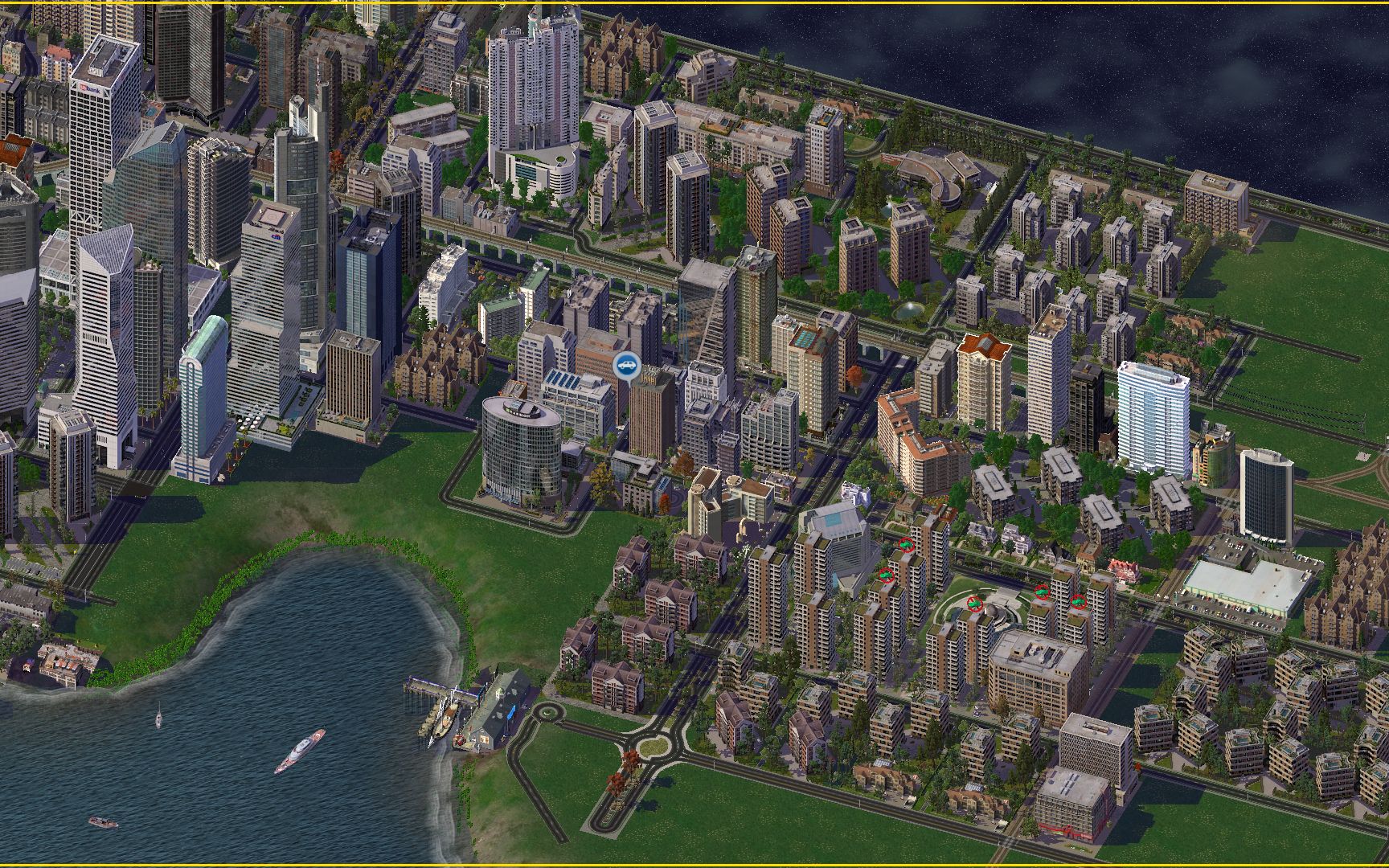 【模拟城市4】造景(一)04 住宅小区和沿岸初步改造