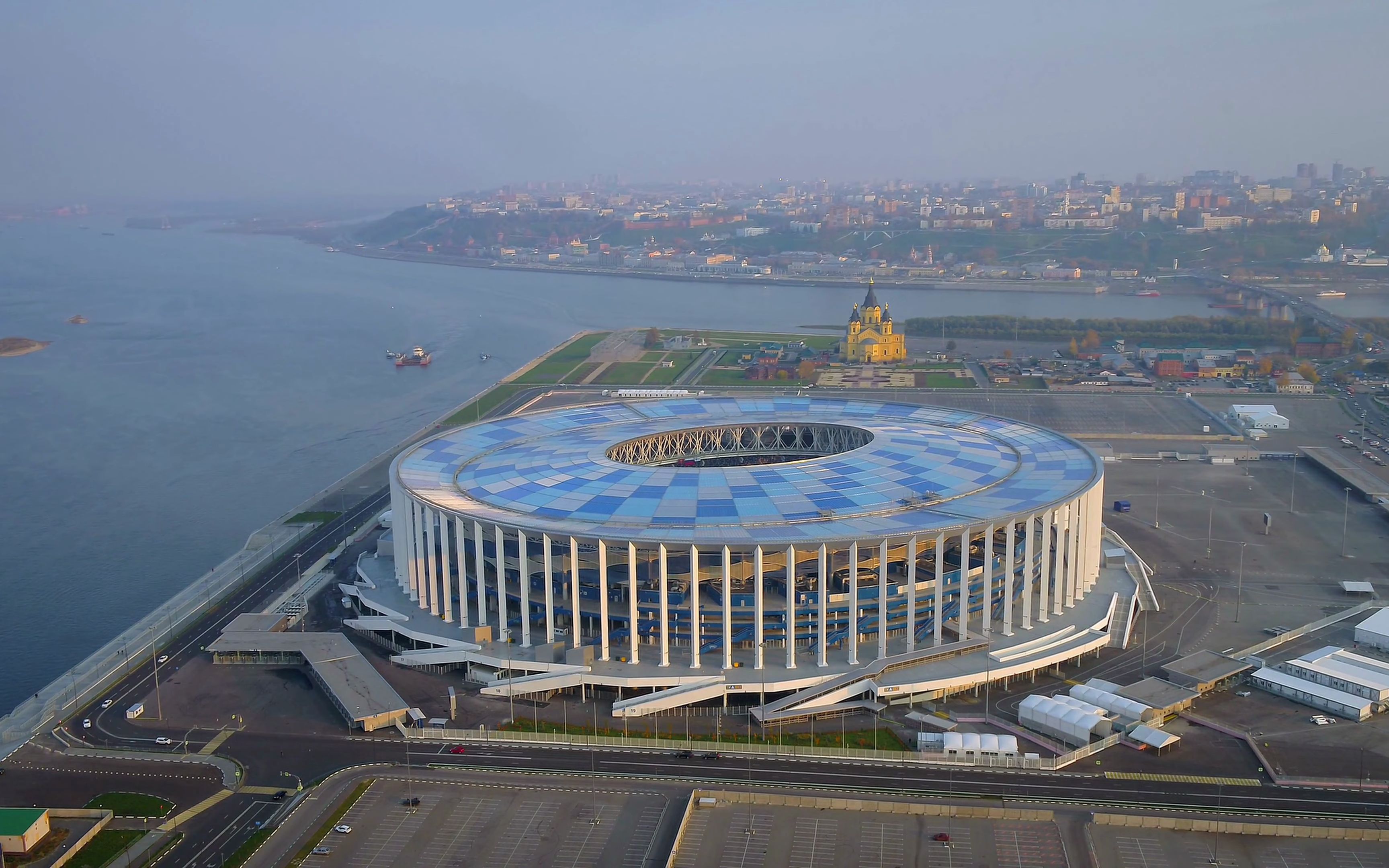 【4k超高清-俄罗斯】俄罗斯-下诺夫哥罗德体育场航拍(2022.8.15)