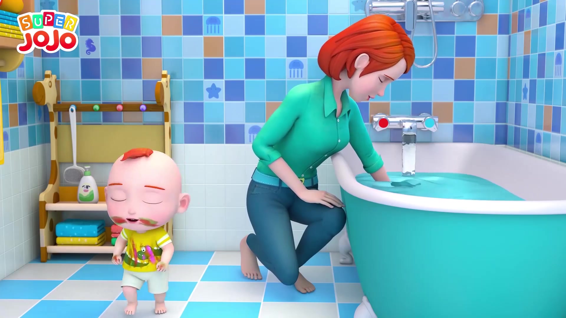 [图]《英文儿歌合集》- 安全洗澡歌 No No- Touch Hot Water Song - Bathtime Safety Song