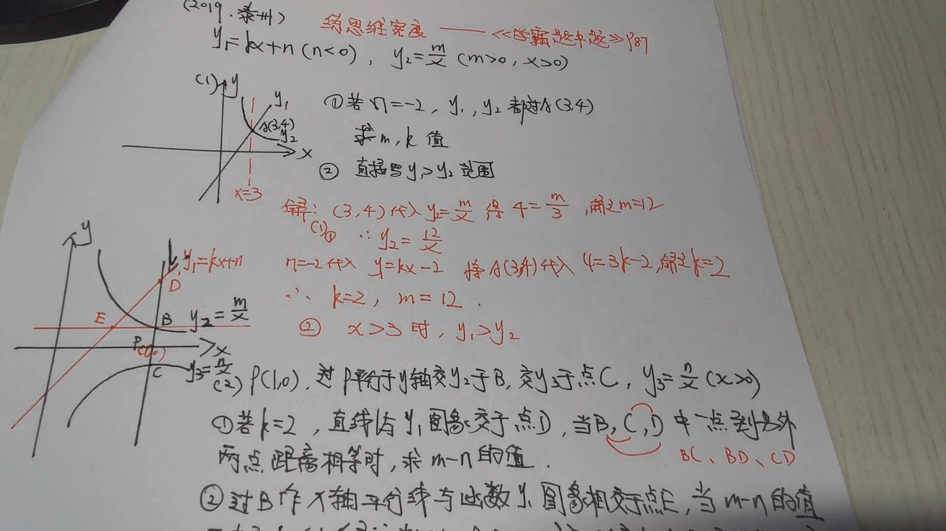 [图]反比例函数综合压轴题----《学霸题中题》P87