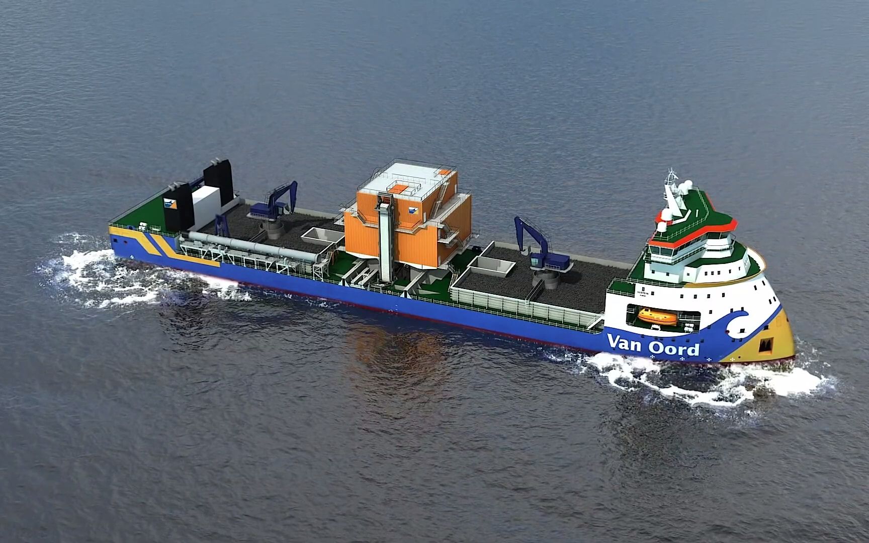 海洋工程船之抛石船fallpipe vessel van oord