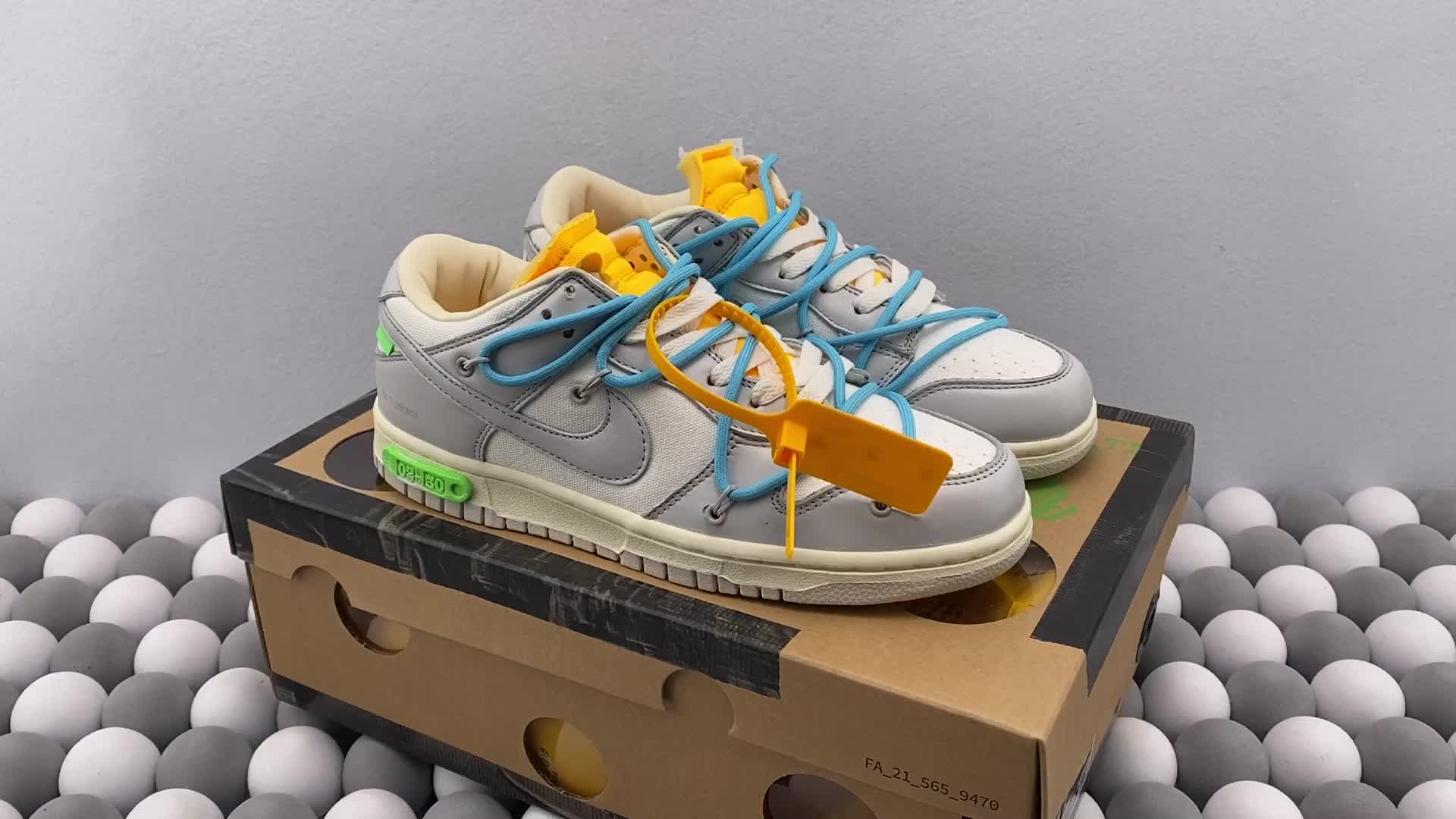 版本offwhitexnkdunklowthe50灰白蓝鞋带黄扣0250owdunk系列bjg5