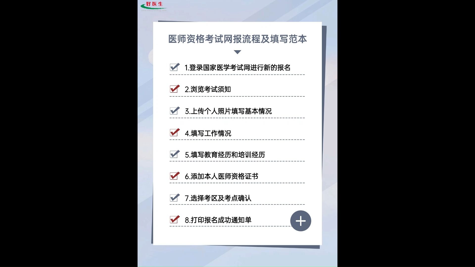 [图]24年医师考试报名网报流程及填写范本！赶紧收藏！
