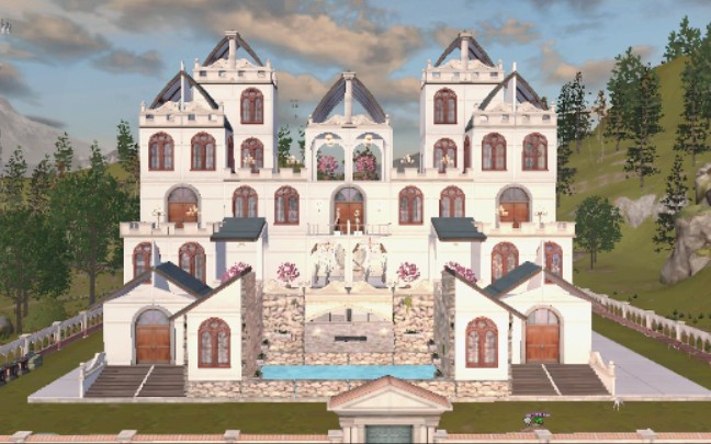 【明日之后建筑】《石之堡》双人地基 带自然风的罗马城堡_哔哩哔哩