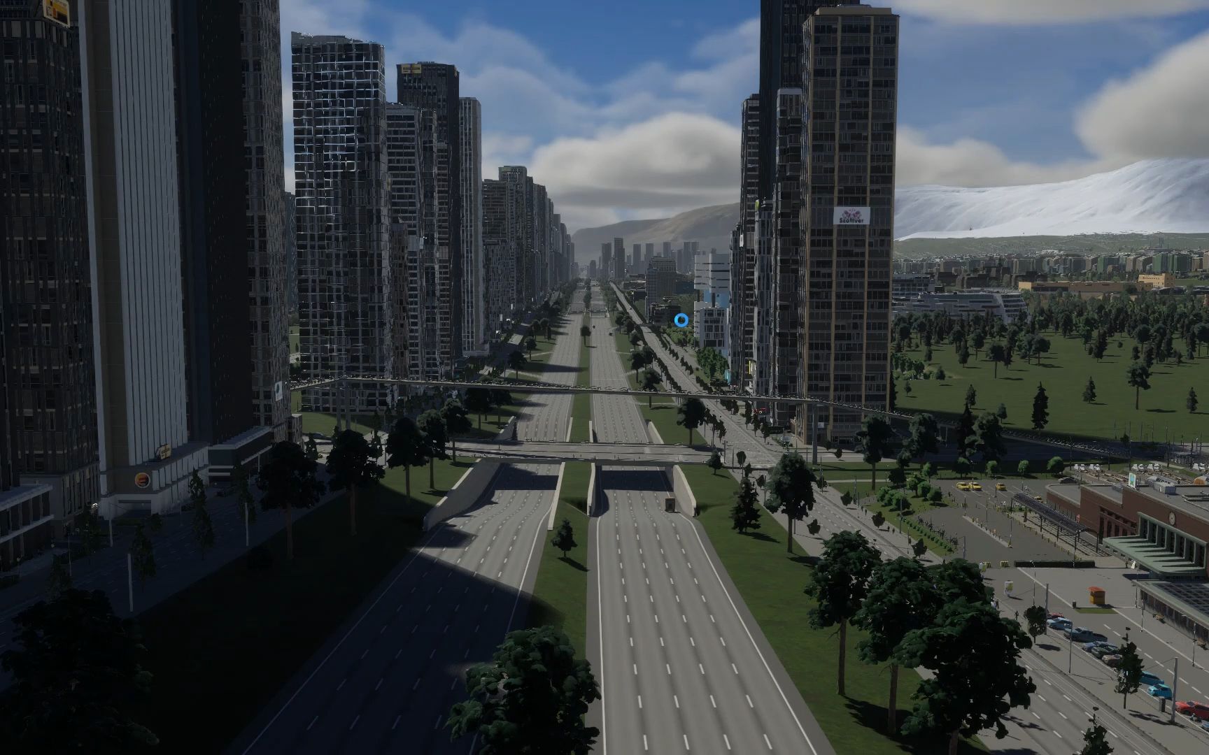 【都市天际线2】20w人口完全不堵车的长条型城市