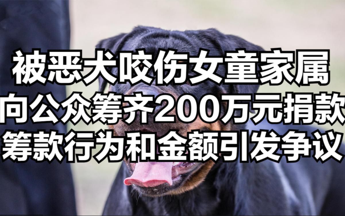 [图]被恶犬咬伤女童家属向公众筹齐200万捐款！筹款行为和金额引发争议