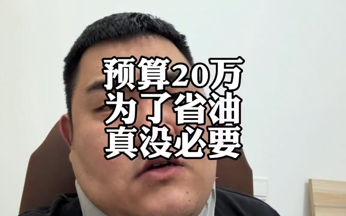 预算20万买车,为了省油和续航,那就走路吧别买车了哔哩哔哩bilibili