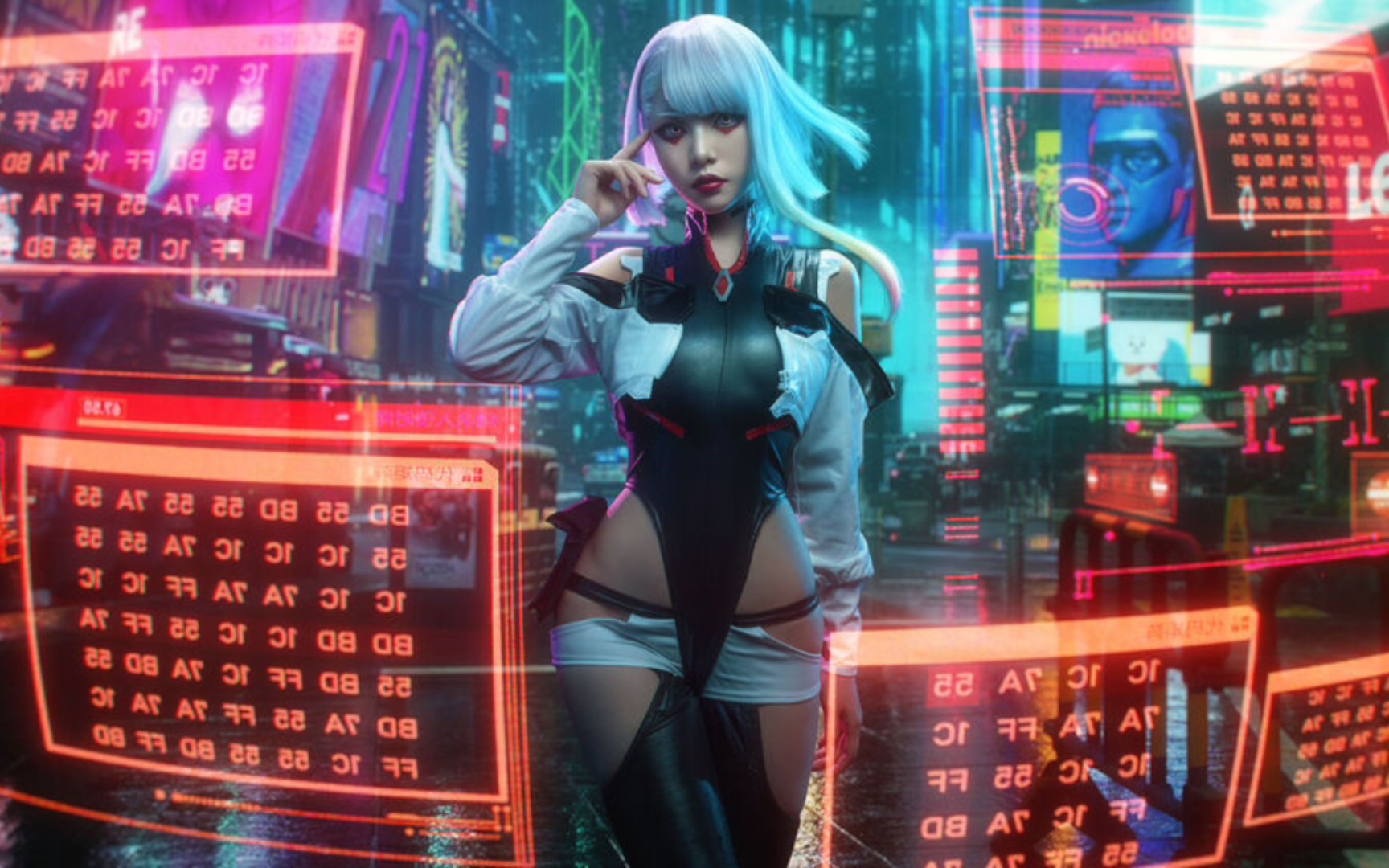 喵小吉赛博朋克边缘行者 cos