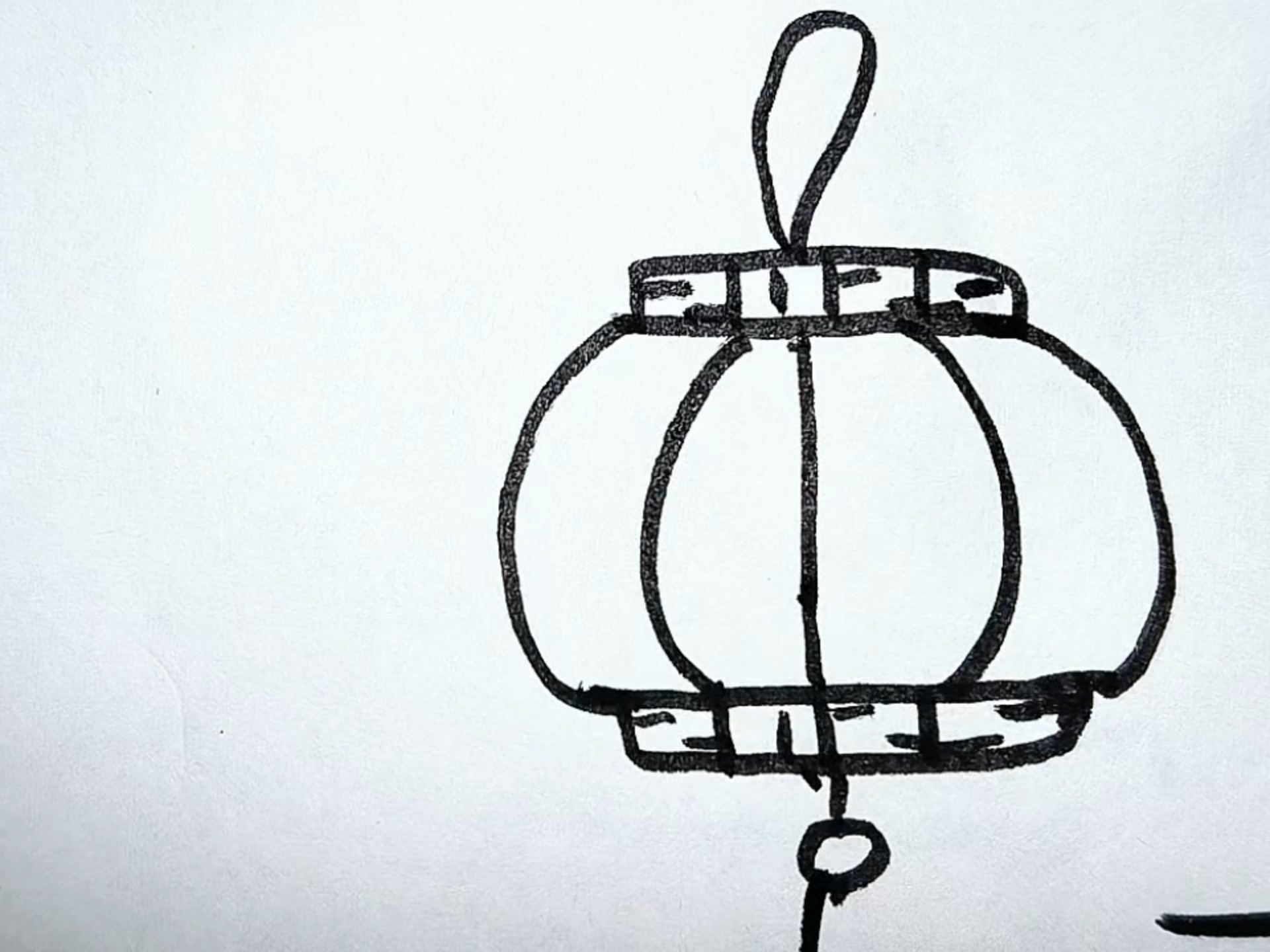 灯笼简笔画,儿童画