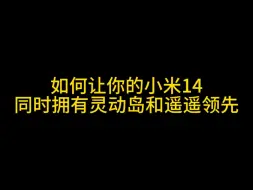 下载视频: 如何让你的小米14同时拥有灵动岛和遥遥领先