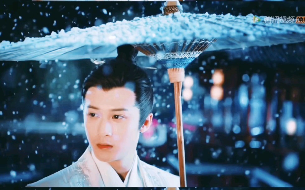 檀健次三皇子庞钰雪中撑伞美若仙子