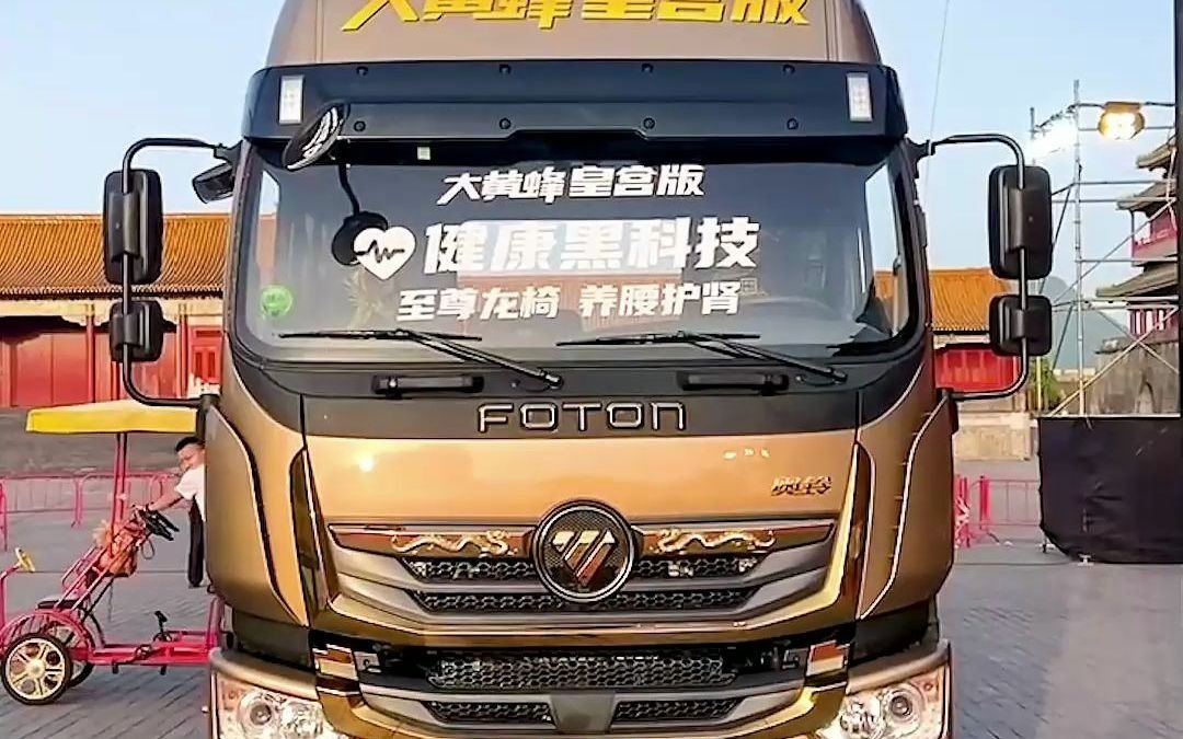 国内首款主题定制中卡载货车,奥铃大黄蜂皇宫版,车里车外都是龙?哔哩哔哩bilibili