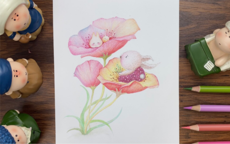 春天就这样画 #春天你好 #彩铅 #画画