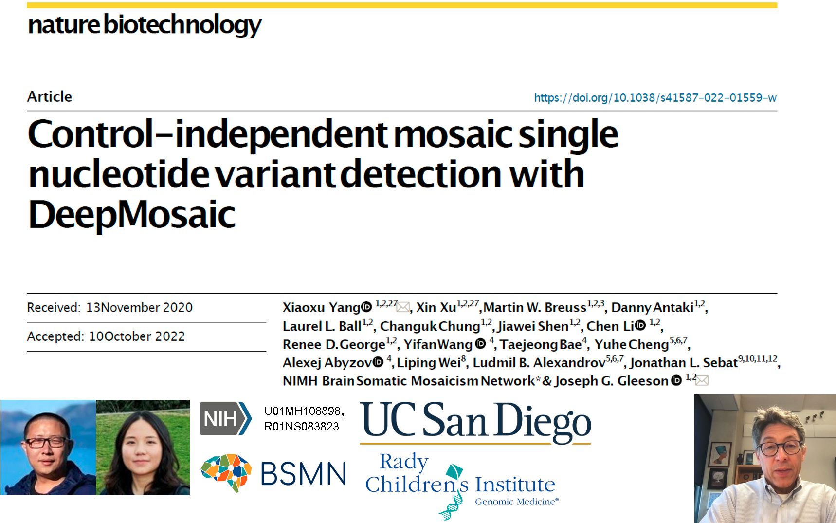 [图]Nature Biotechnology: 基于深度学习的基因组嵌合突变检测工具DeepMosaic