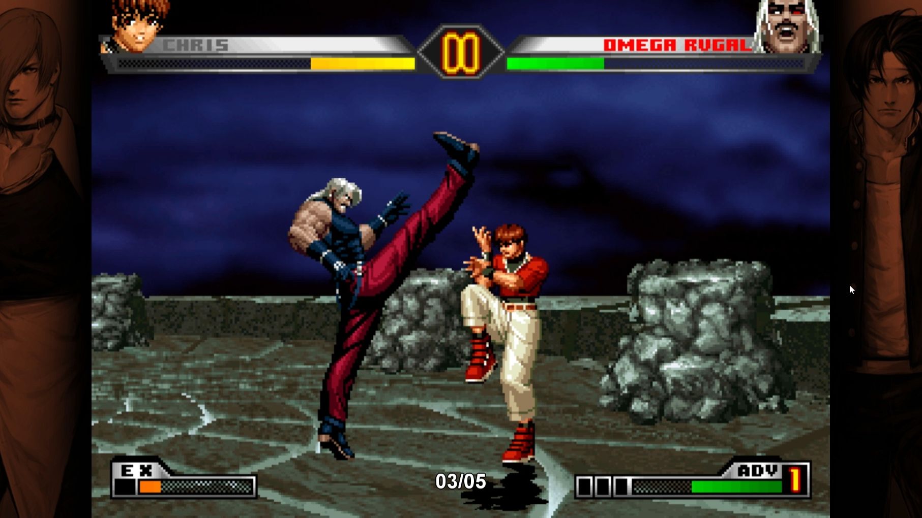 克里斯打boss 拳皇98umfe