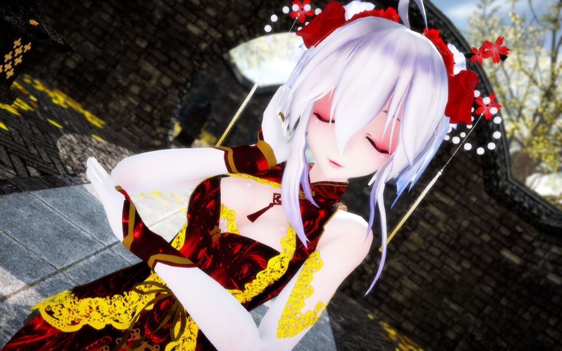 1080p60fps弱音姐姐穿旗袍很漂亮倾杯