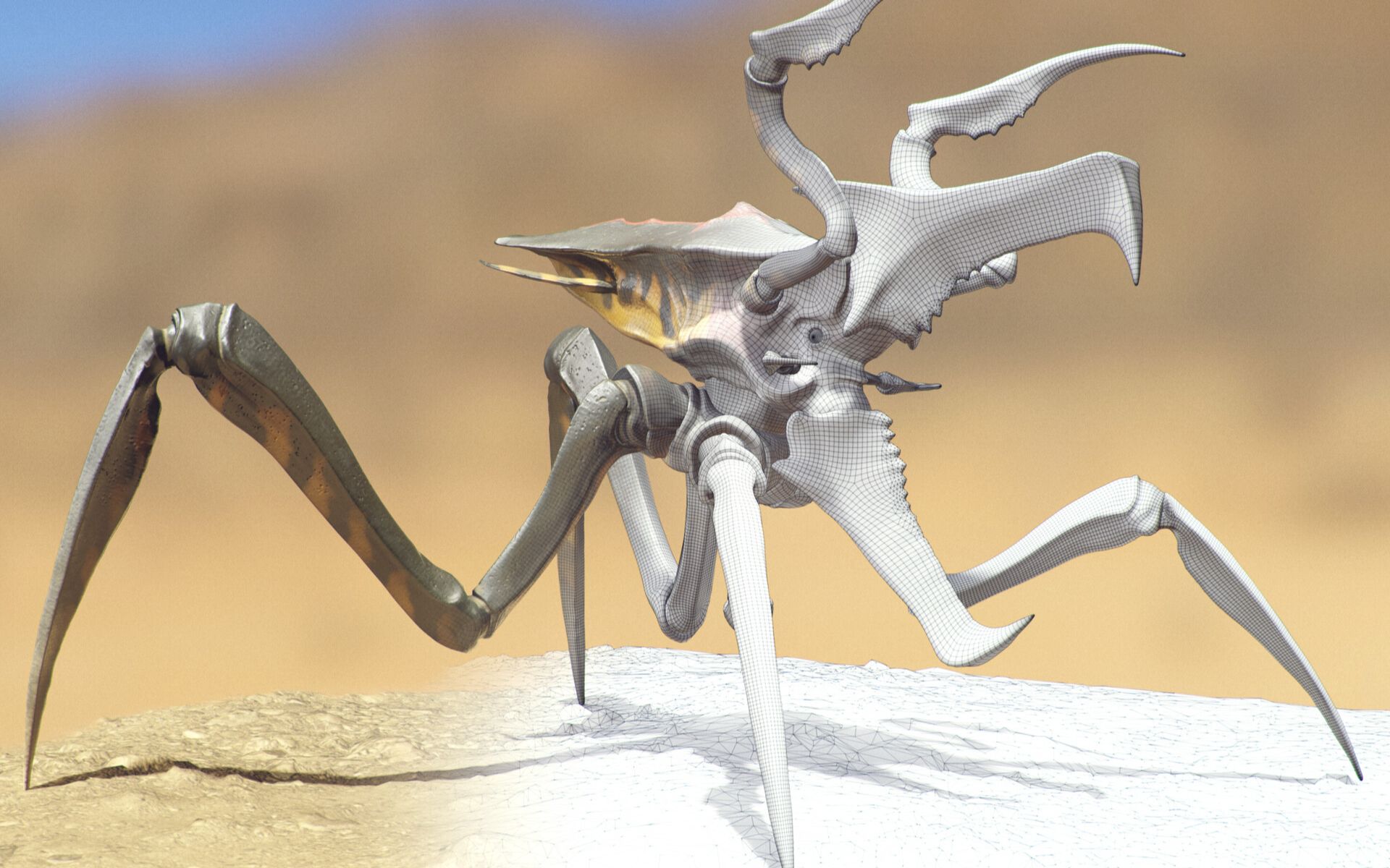 【zbrush建模】零基础入门教程,zbrush机甲虫全流程制作讲解,新手也能