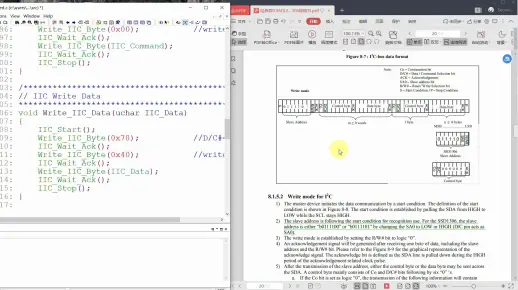《单片机实践项目》之基于单片机的OLED(SSD1306)写命令和写数据程序详细讲解（IIC接口）（234）