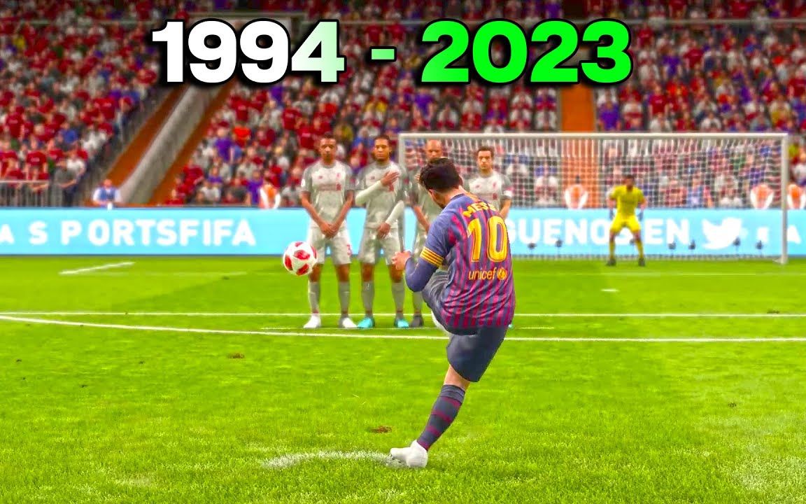 [图]【游戏进化史】 FIFA 1994 to 2023的任意球对比