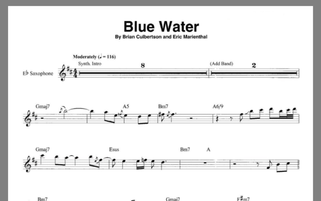 [图]《Blue Water》Eric Marienthal伴奏