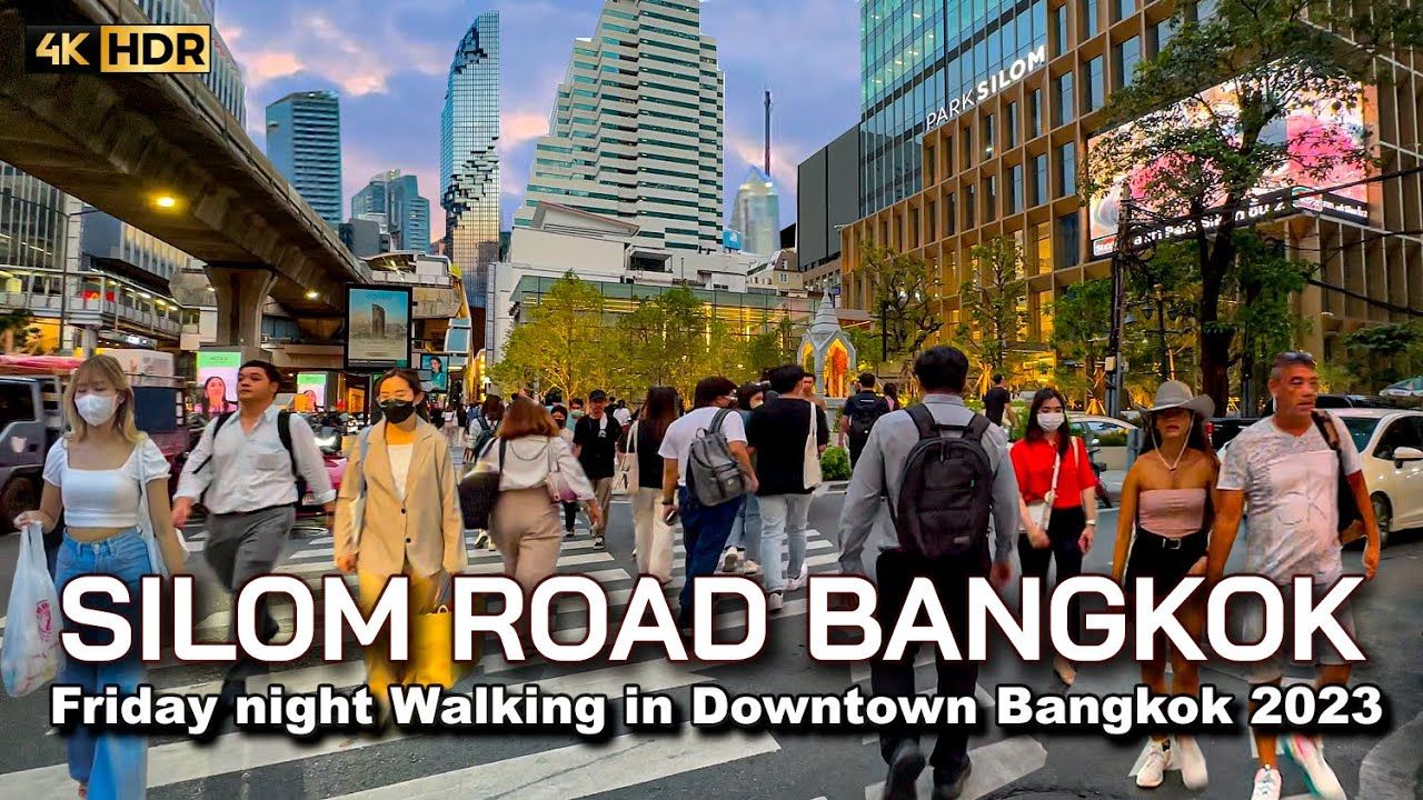 美丽泰国 曼谷的周末街道